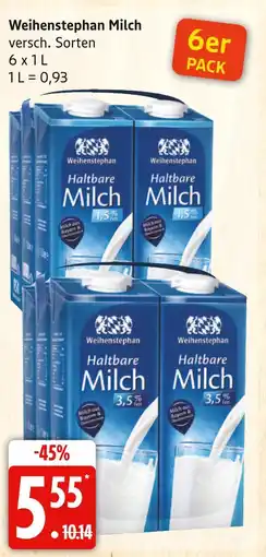 Marktkauf Weihenstephan haltbare milch 1,5% fett Angebot