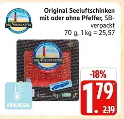 Marktkauf Der nordberneyer original seeluftschinken mit oder ohne pfeffer Angebot