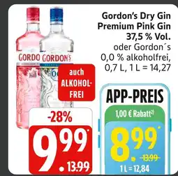 Marktkauf Gordon's dry gin premium pink gin Angebot