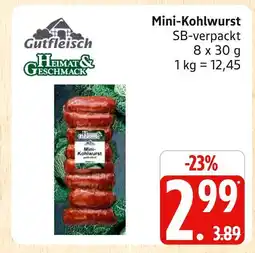 Marktkauf Gutfleisch mini-kohlwurst Angebot
