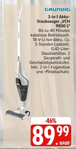 Marktkauf Grundig 2-in-1 akku-staubsauger vch 9830 l Angebot