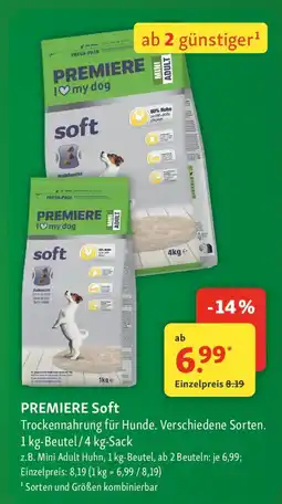 Fressnapf PREMIERE Soft Trockennahrung für Hunde. Angebot