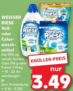 Kaufland WEISSER RIESE Voll oder Colorwaschmittel Angebot