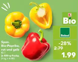 Kaufland Span. Bio-Paprika, rot und gelb Angebot