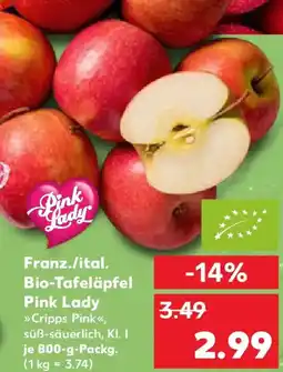 Kaufland Franz./ital. Bio-Tafeläpfel Pink Lady Angebot