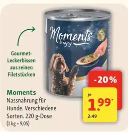 Fressnapf Moments Nassnahrung für Hunde. Angebot