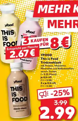 Kaufland YFOOD This is Food Trinkmahlzeit Angebot