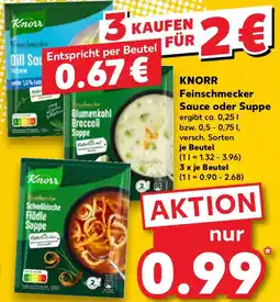 Kaufland KNORR Feinschmecker Sauce oder Suppe Angebot