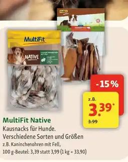 Fressnapf MultiFit Native Kausnacks für Hunde. Angebot