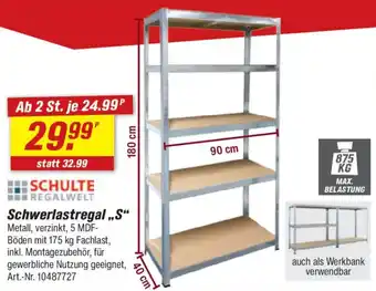 toom Baumarkt SCHULTE REGALWELT Schwerlastregal,,S" Angebot