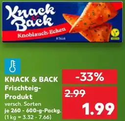 Kaufland KNACK & BACK Frischteig Produkt Angebot