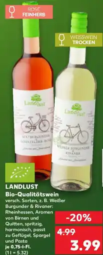 Kaufland LANDLUST Bio-Qualitätswein Angebot