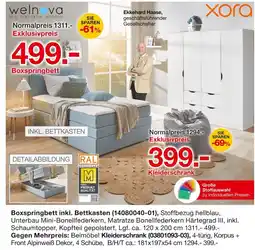 Möbelzentrum Pforzheim Welnova oder xora boxspringbett inkl. bettkasten Angebot