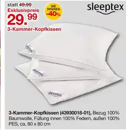 Möbelzentrum Pforzheim Sleeptex 3-kammer-kopfkissen Angebot