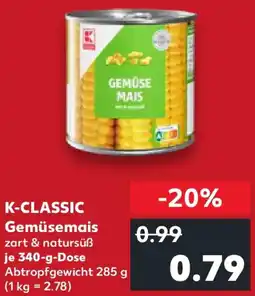 Kaufland K-CLASSIC Gemüsemais Angebot