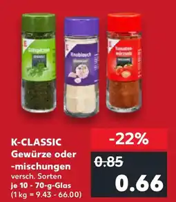 Kaufland K-CLASSIC Gewürze oder -mischungen Angebot