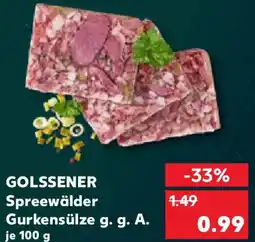 Kaufland GOLSSENER Spreewälder Gurkensülze g. g. A. Angebot