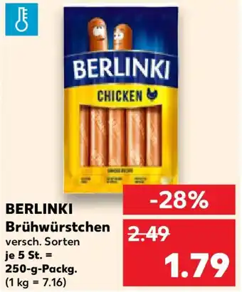 Kaufland BERLINKI Brühwürstchen Angebot