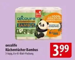 Famila Nord Ost oecolife Küchentücher Bambus Angebot