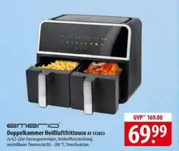 Famila Nord Ost Emerio Doppelkammmer Heißluftfritteuse AF-132833 Angebot