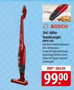 Famila Nord Ost 2in1 Akku-Staubsauger BBHF214R Angebot