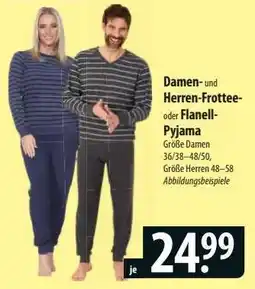 Famila Nord Ost Damen- und Herren-Frottee- oder Flanell-Pyjama Angebot