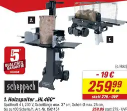 toom Baumarkt scheppach 1. Holzspalter,,HL460" Angebot