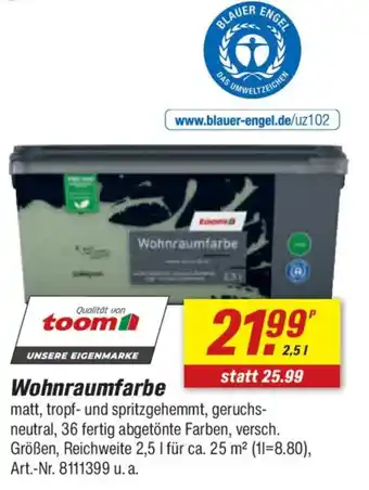 toom Baumarkt Wohnraumfarbe Angebot
