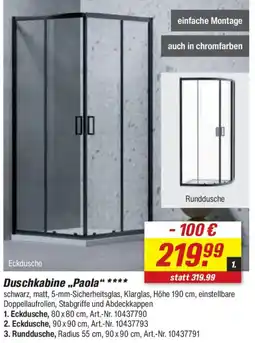 toom Baumarkt Duschkabine ,,Paola" Angebot