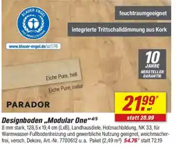 toom Baumarkt PARADOR Designboden,,Modular One" Angebot