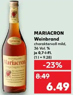 Kaufland MARIACRON Weinbrand Angebot