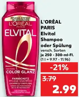 Kaufland L'ORÉAL PARIS ELvital Shampoo oder Spülung Angebot