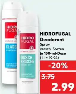Kaufland HIDROFUGAL Deodorant Angebot