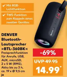 Kaufland DENVER Bluetooth Lautsprecher BTL-360BK Angebot