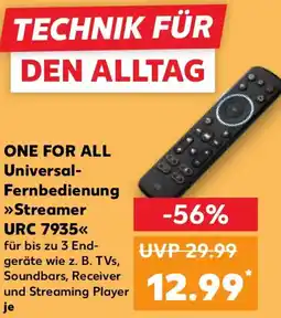 Kaufland ONE FOR ALL Universal Fernbedienung Streamer URC 7935 Angebot