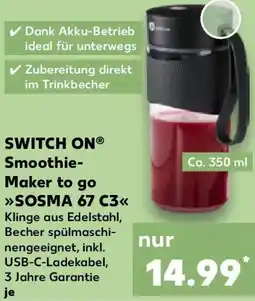 Kaufland SWITCH ON Smoothie Maker to go SOSMA 67 C3 Angebot