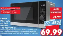 Kaufland SHARP Mikrowelle mit Grillfunktion YC-PG204AE-S Angebot
