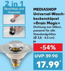 Kaufland MEDIASHOP Universal-Waschbeckenstöpsel Drain Magic Angebot