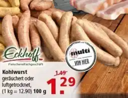 Multi Markt Eckhoff Kohlwurst Angebot