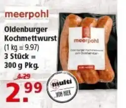 Multi Markt meerpohl Oldenburger Kochmettwurst Angebot