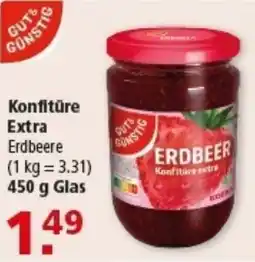 Multi Markt GUT& GUNSTIG Konfitüre Extra Erdbeere Angebot