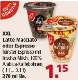 Multi Markt GUT& GUNSTIG XXL Latte Macciato oder Espresso Angebot
