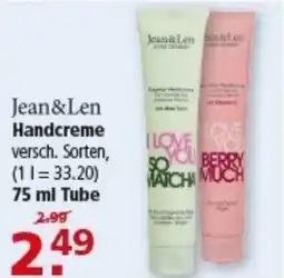 Multi Markt Jean&Len Handcreme Angebot