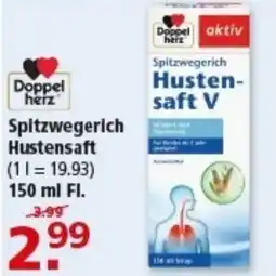 Multi Markt Doppel herz Spitzwegerich Hustensaft Angebot