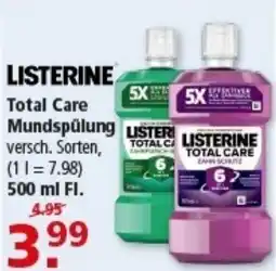 Multi Markt LISTERINE Total Care Mundspülung Angebot