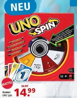 Multi Markt MATTEL Games UNO Spin Angebot