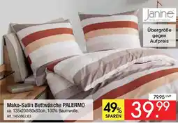 Zurbrüggen Janine Mako-Satin Bettwäsche PALERMO Angebot
