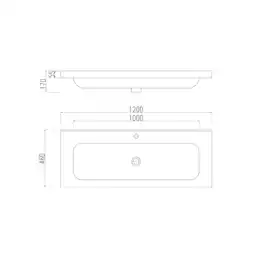 Netto Marken-Discount Stand Badmöbel Fellini 120 weiss hochglanz mit drei grifflosen Schubladen Angebot