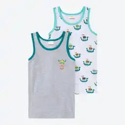 NKD Kinder-Jungen-Unterhemd mit Print, 2er-Pack Angebot