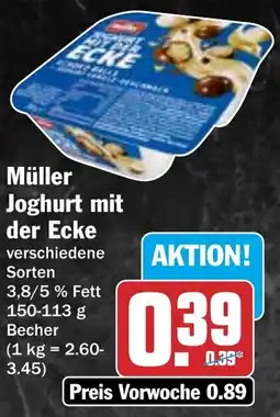 HIT Müller Joghurt mit der Ecke Angebot